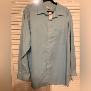 Banana Republic 100% Cotton Button Up Men’s Shirt Blue size 18-18.5nexk XXL NWT